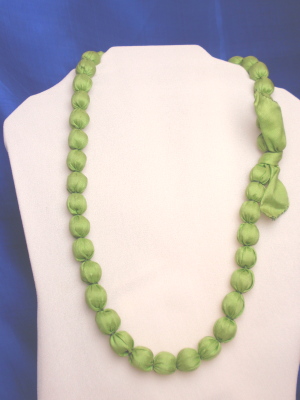 #C12 26" Fine Silk Necklace Lime