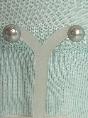 #E382 9.5mm Silver Stud Earrings