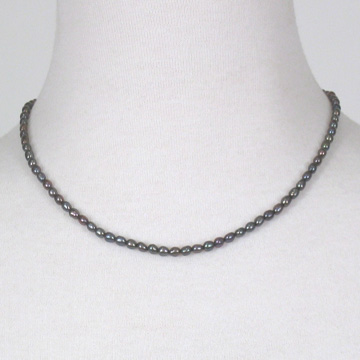 small black pearl necklace