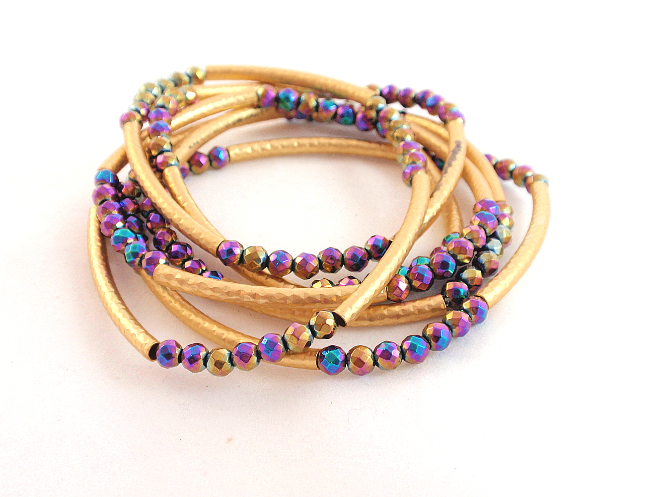 Rainbow Hematite Bracelet (6mm) – Ruby's House of Crystals