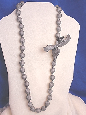 <b>#C11</b> 26" Fine Silk Necklace Slate